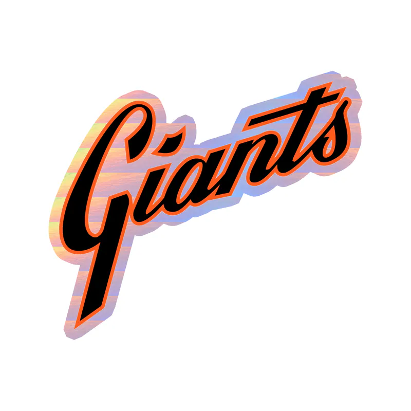 San Francisco Giants - Giants Cursive - Holographic Vinyl Sticker - Custom Size
