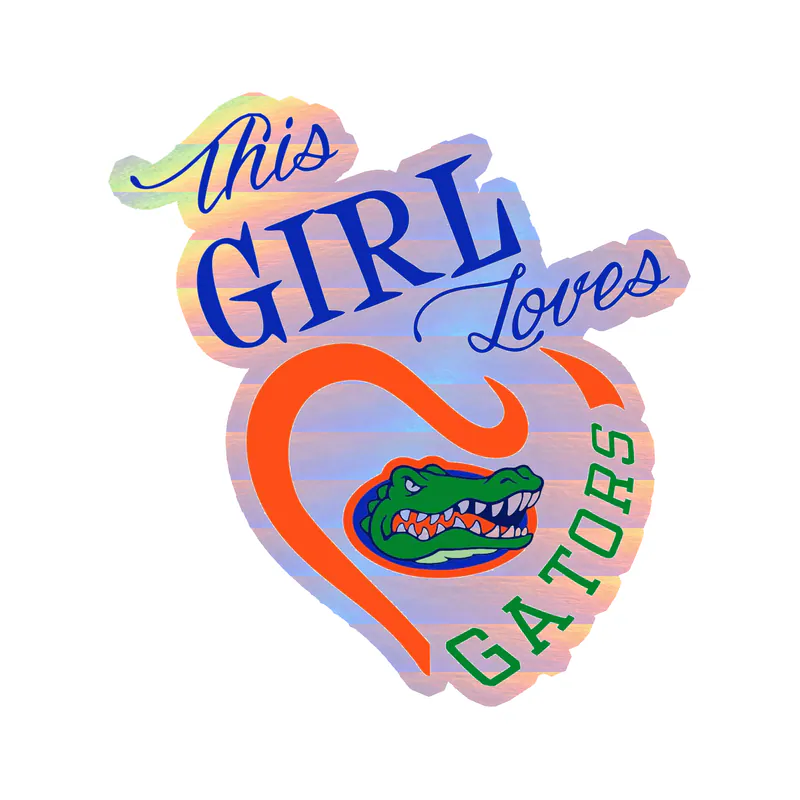 Florida Gators - Image 5 - Holographic Vinyl Decal - Custom Size