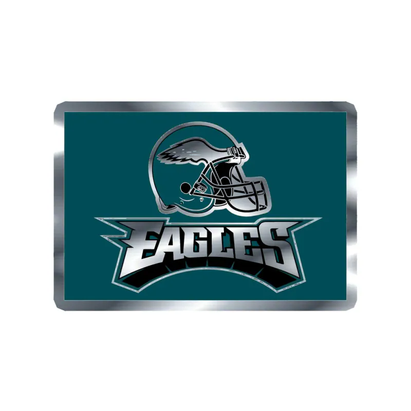 Philadelphia Eagles - Image 5 - Silver Chrome Vinyl Sticker - Custom Size