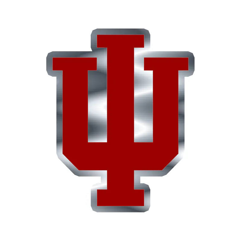 Indiana Hoosiers - Image 8 - Silver Chrome Vinyl Decal - Custom Size