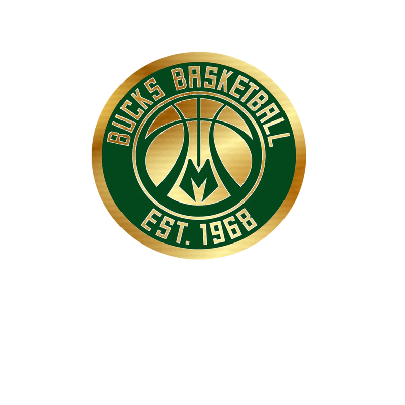 Milwaukee Bucks - Image 7 - Gold Chrome Vinyl Sticker - Custom Size