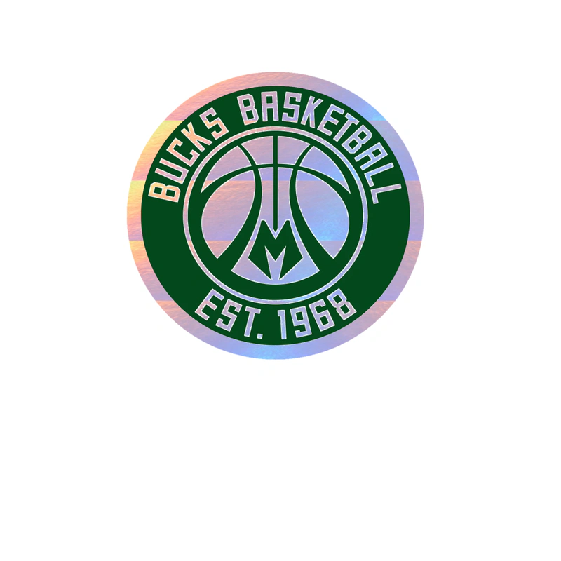 Milwaukee Bucks - Image 7 - Holographic Vinyl Sticker - Custom Size
