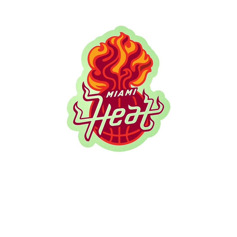 Miami Heat - Image 5 - Glow in the Dark Vinyl Sticker - Custom Size
