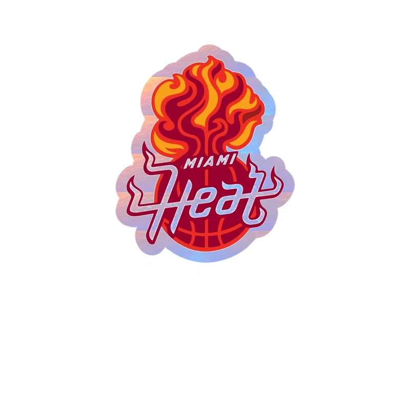 Miami Heat - Image 5 - Holographic Vinyl Sticker - Custom Size