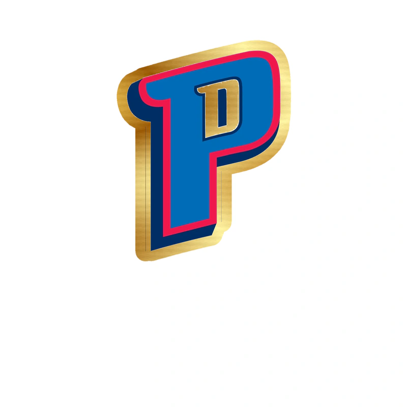 Detroit Pistons - Image 2 - Gold Chrome Vinyl Sticker - Custom Size