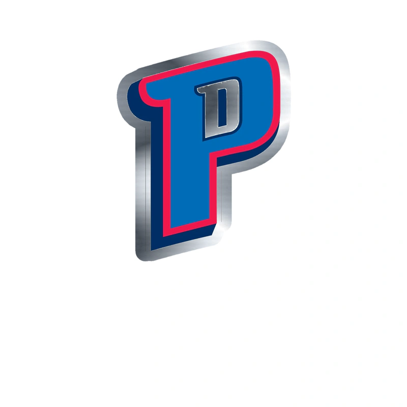 Detroit Pistons - Image 2 - Silver Chrome Vinyl Sticker - Custom Size