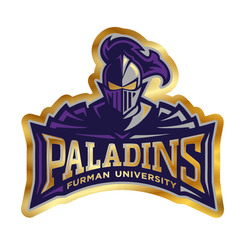 Furman Paladins - Image 2 - Gold Chrome Vinyl Decal - Custom Size
