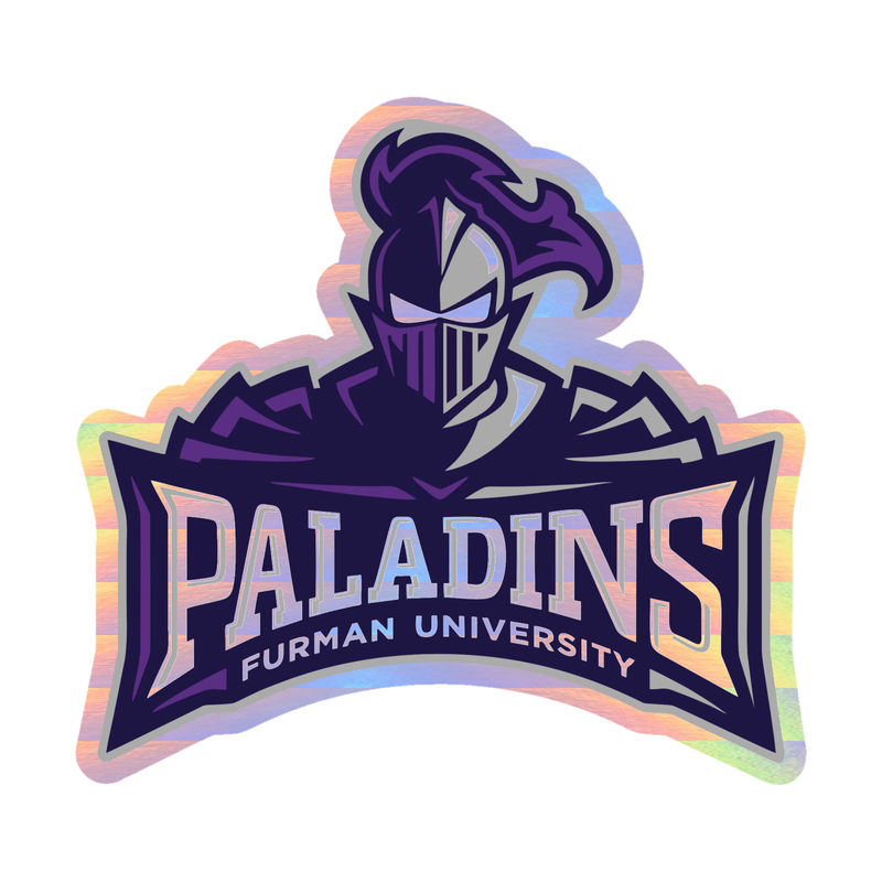 Furman Paladins - Image 2 - Holographic Vinyl Decal - Custom Size