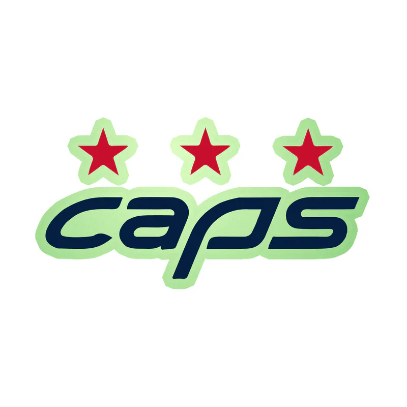Washington Capitals - Caps - Glow in the Dark Vinyl Sticker - Custom Size