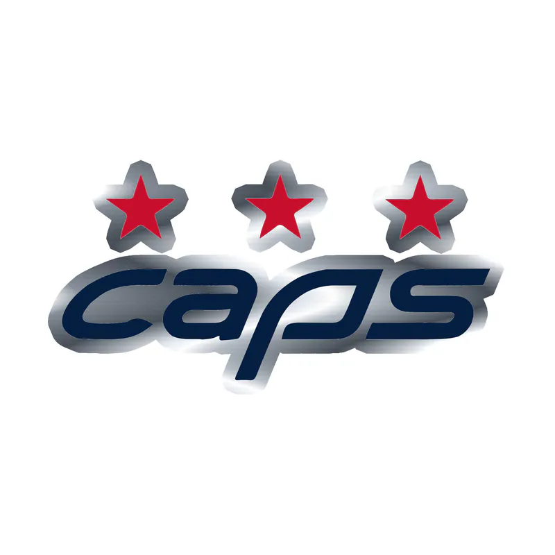 Washington Capitals - Caps - Silver Chrome Vinyl Sticker - Custom Size