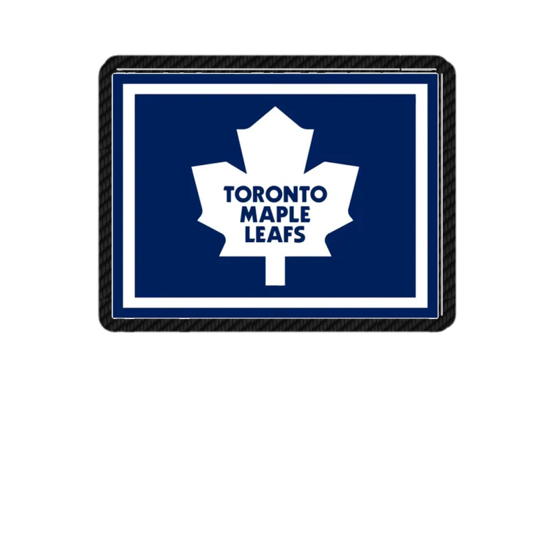 Toronto Maple Leafs - Dark Blue Square - Carbon Fiber Vinyl Sticker - Custom Size