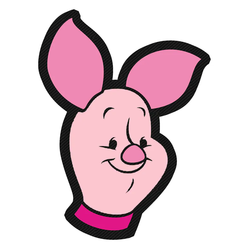 Winnie the Pooh - Piglet - Carbon Fiber Vinyl Sticker - Custom Size