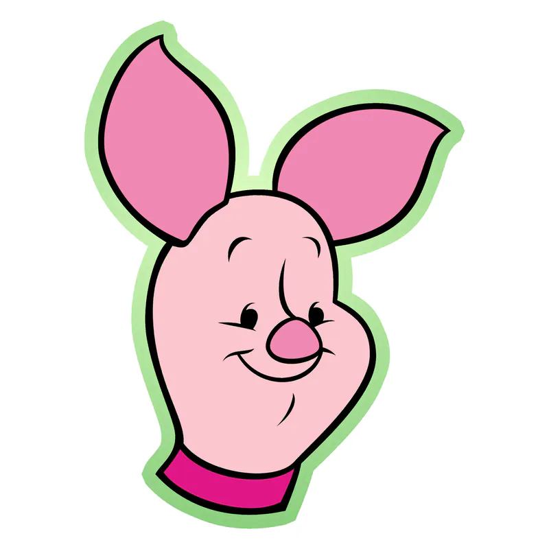 Winnie the Pooh - Piglet - Glow in the Dark Vinyl Sticker - Custom Size