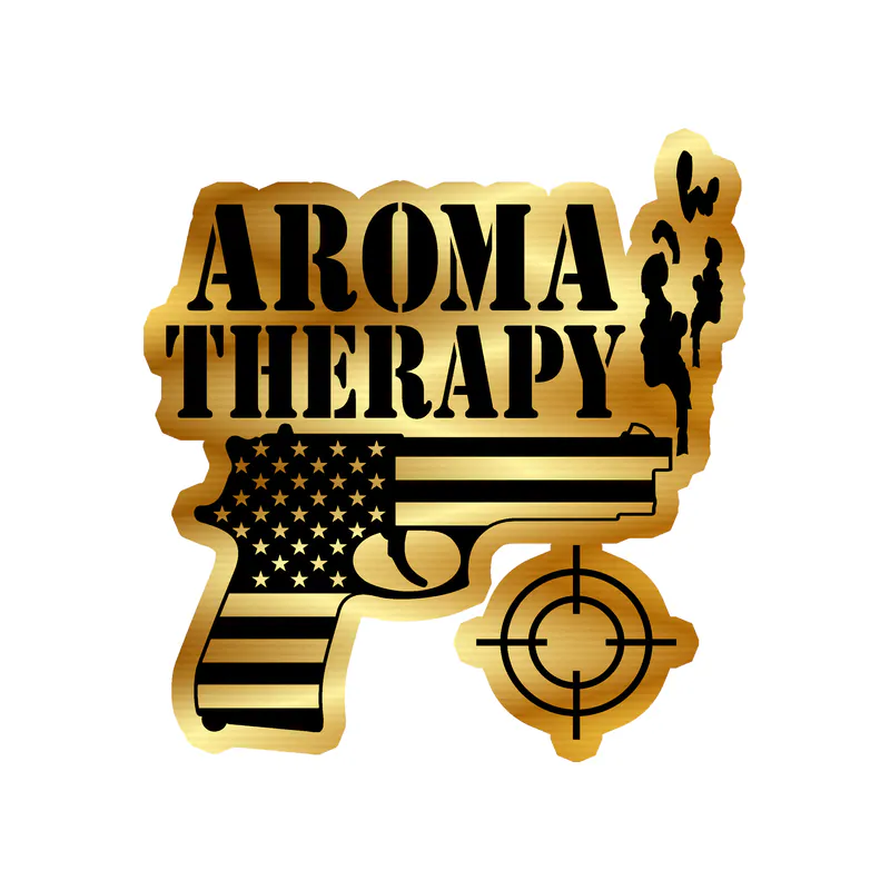 Aroma Therapy - Gold Chrome Vinyl Decal - Custom Size