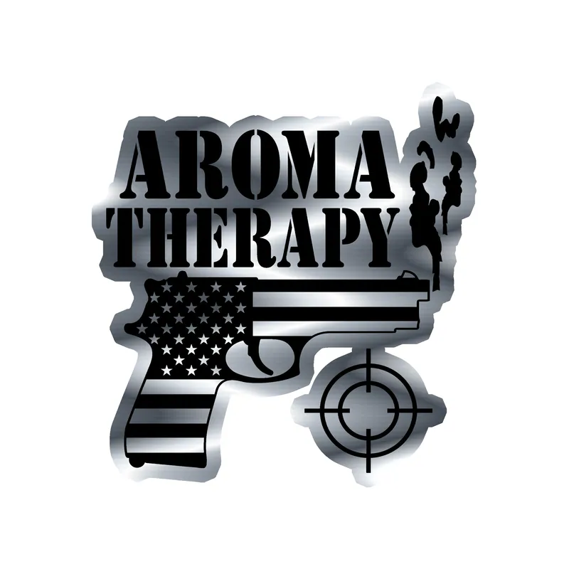 Aroma Therapy - Silver Chrome Vinyl Decal - Custom Size