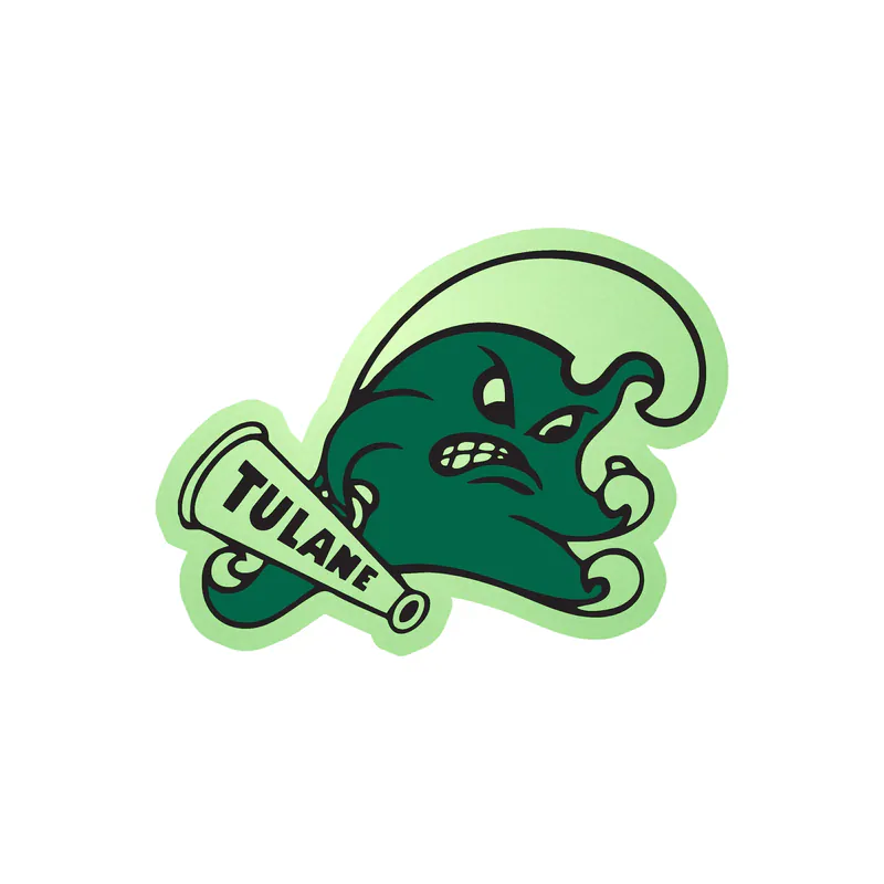 Tulane Glow in the Dark Vinyl Sticker - Custom Size