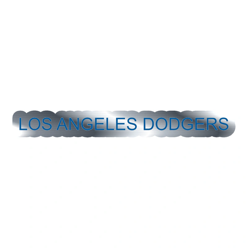 Los Angeles Dodgers - Name - Silver Chrome Vinyl Decal - Custom Size