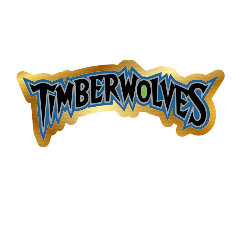 Minnesota Timberwolves - Image 9 - Gold Chrome Vinyl Sticker - Custom Size