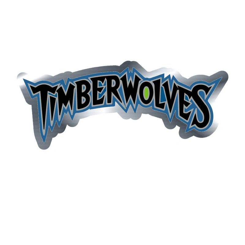 Minnesota Timberwolves - Image 9 - Silver Chrome Vinyl Sticker - Custom Size