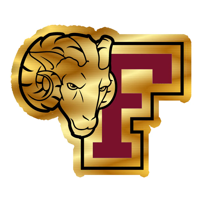 Fordham Rams - Gold Chrome Vinyl Decal - Custom Size