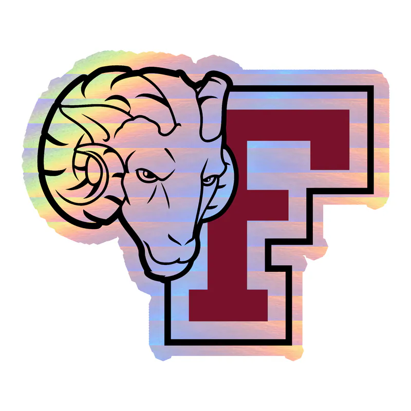 Fordham Rams - Holographic Vinyl Decal - Custom Size
