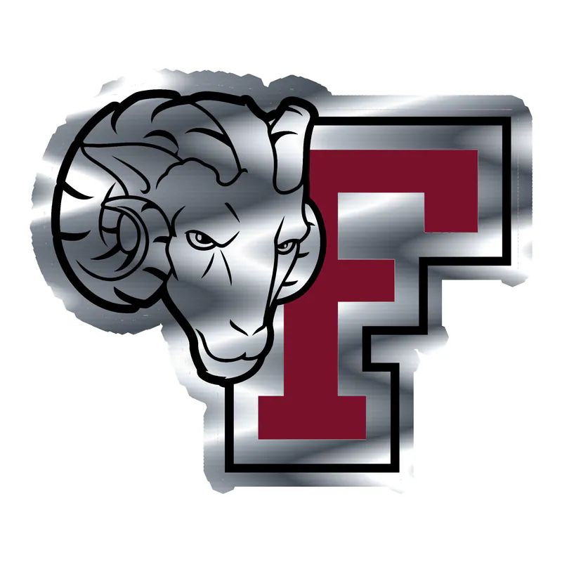 Fordham Rams - Silver Chrome Vinyl Decal - Custom Size