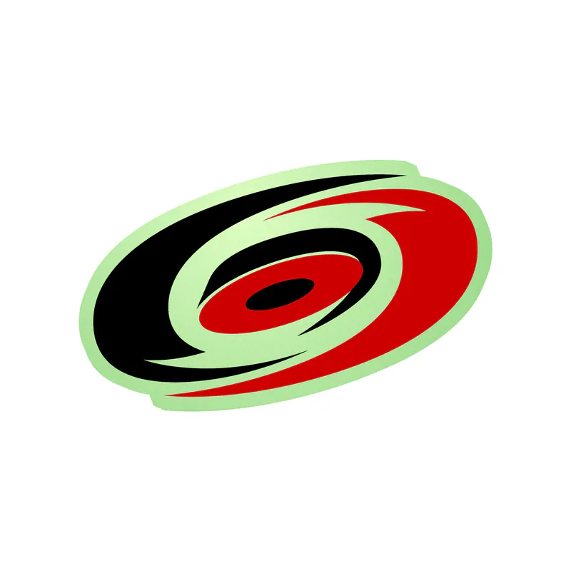 Carolina Hurricanes - Hurricane - Glow in the Dark Vinyl Sticker - Custom Size