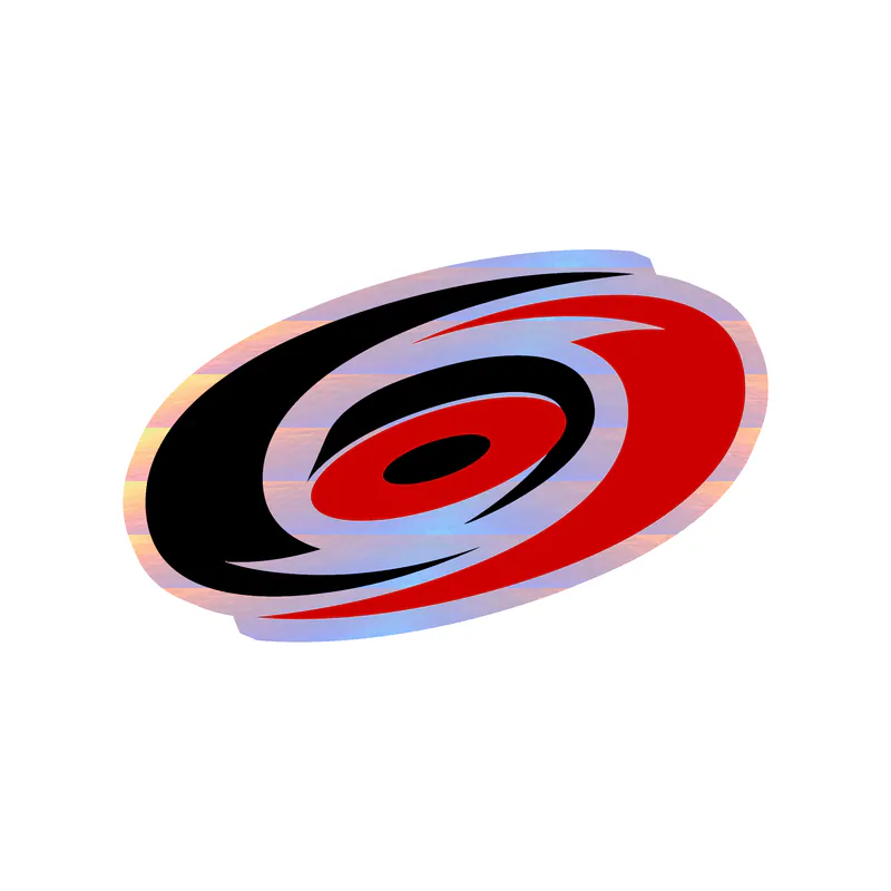 Carolina Hurricanes - Hurricane - Holographic Vinyl Sticker - Custom Size