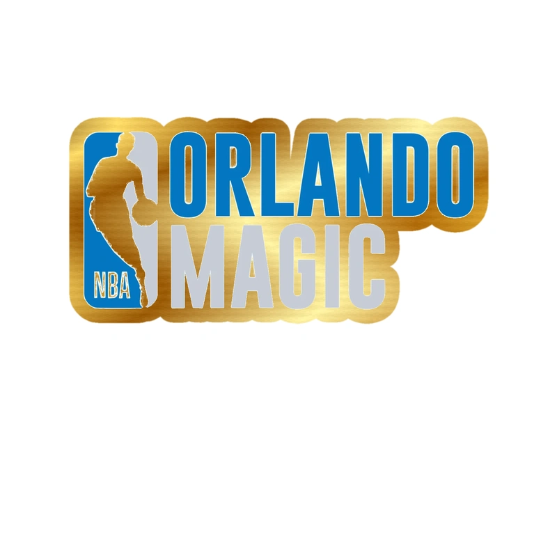 Orlando Magic - Image 2 - Gold Chrome Vinyl Sticker - Custom Size