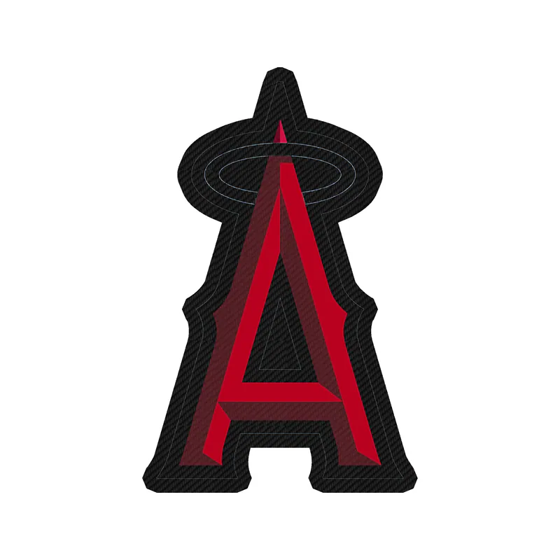 Los Angeles Angels - A - Carbon Fiber Vinyl Sticker - Custom Size