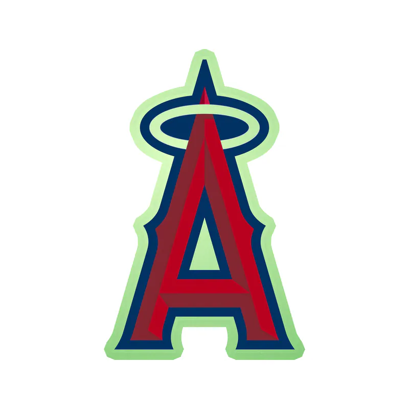 Los Angeles Angels - A - Glow in the Dark Vinyl Sticker - Custom Size