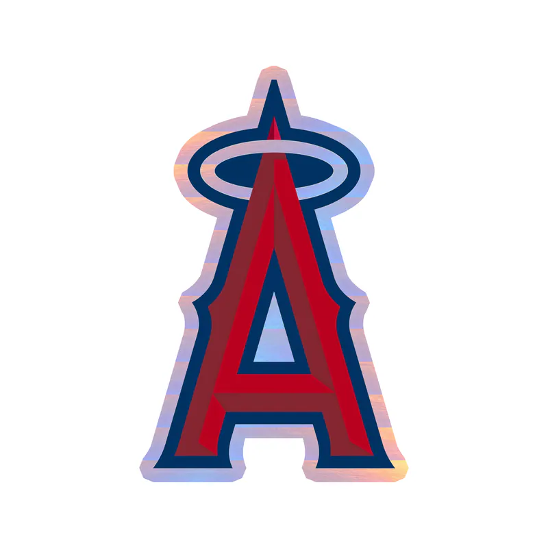 Los Angeles Angels - A - Holographic Vinyl Sticker - Custom Size