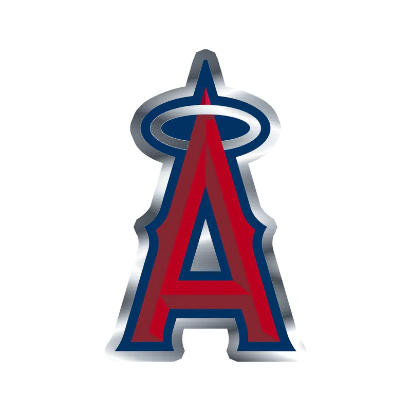 Los Angeles Angels - A - Silver Chrome Vinyl Sticker - Custom Size