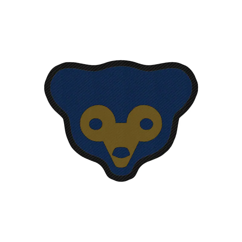 Chicago Cubs - Retro Bear - Carbon Fiber Vinyl Sticker - Custom Size