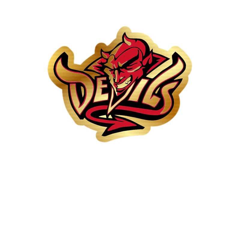 New Jersey Devils - Devils - Gold Chrome Vinyl Sticker - Custom Size