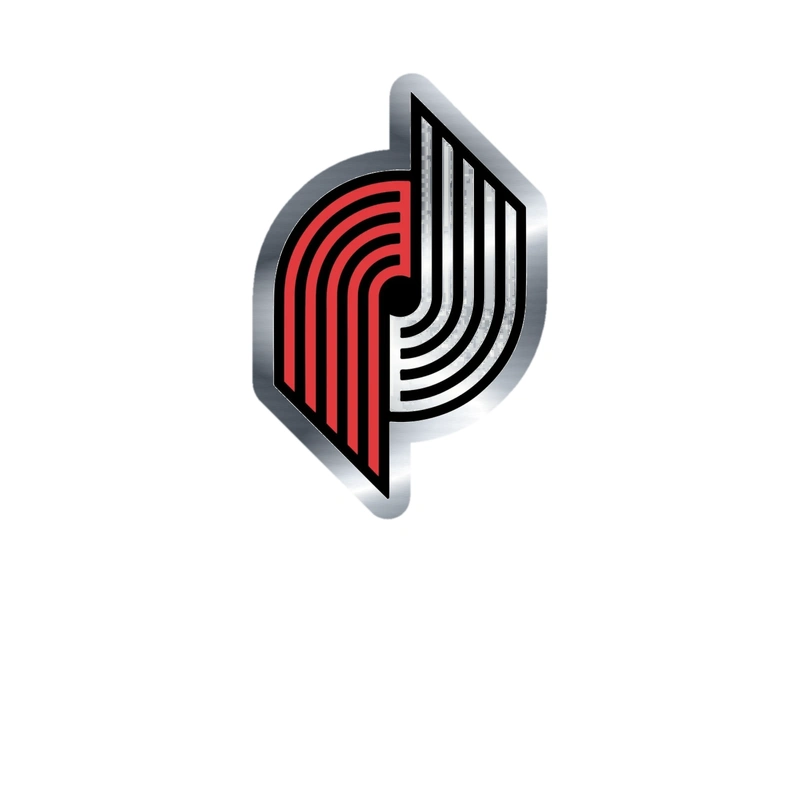 Portland Trail Blazers - Image 7 - Silver Chrome Vinyl Sticker - Custom Size