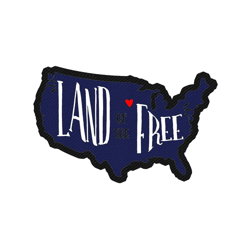 Land of the free Carbon Fiber Vinyl Decal - custom size