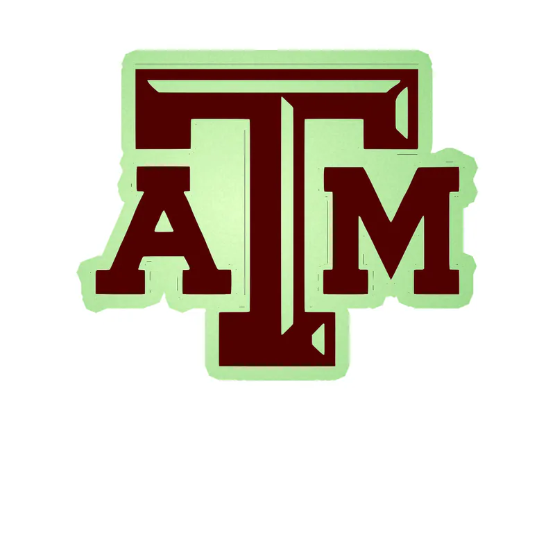 Texas A&M Aggies - Image 2 - Glow in the Dark Vinyl Decal - Custom Size