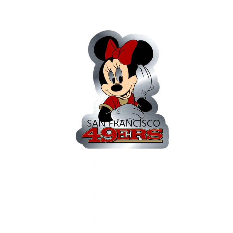 San Francisco 49ers - Image 3 - Silver Chrome Vinyl Sticker - Custom Size