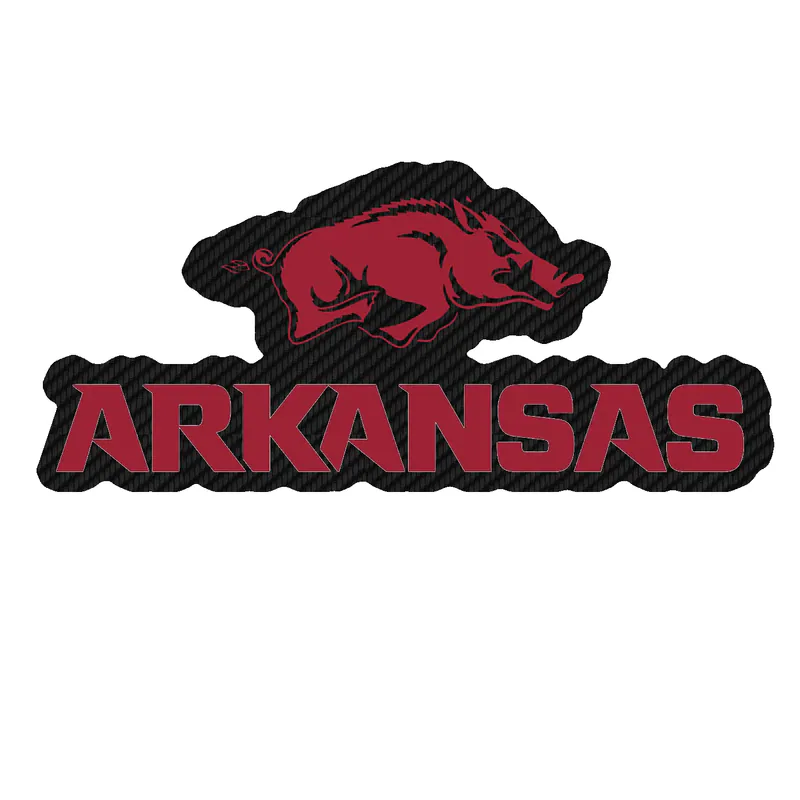 Arkansas Razorbacks - Image 13 - Carbon Fiber Vinyl Decal - Custom Size