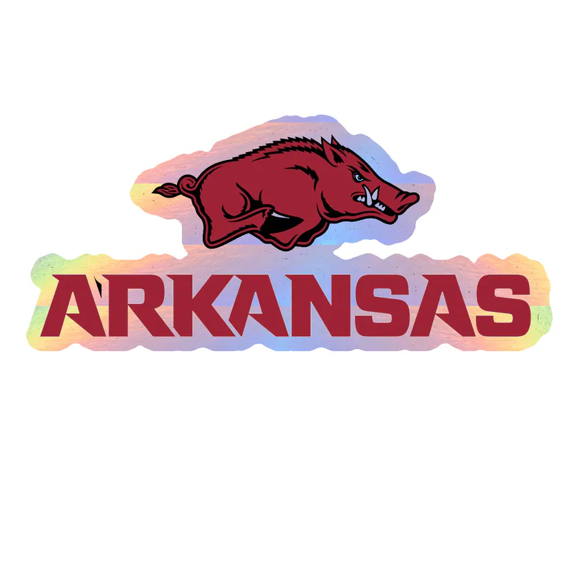 Arkansas Razorbacks - Image 13 - Holographic Vinyl Decal - Custom Size