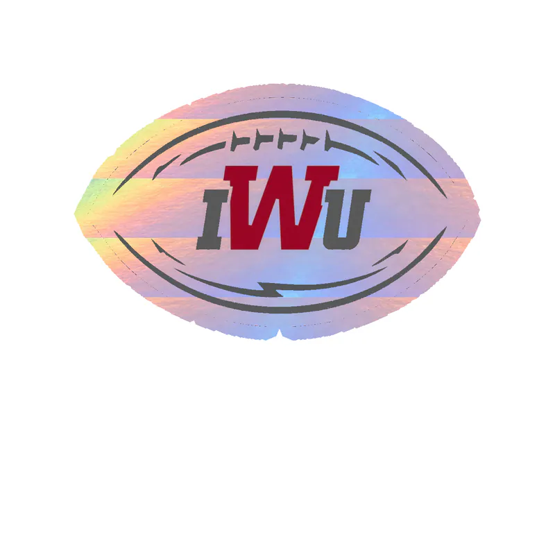 Indiana Wesleyan - Image 2 - Holographic Vinyl Decal - Custom Size