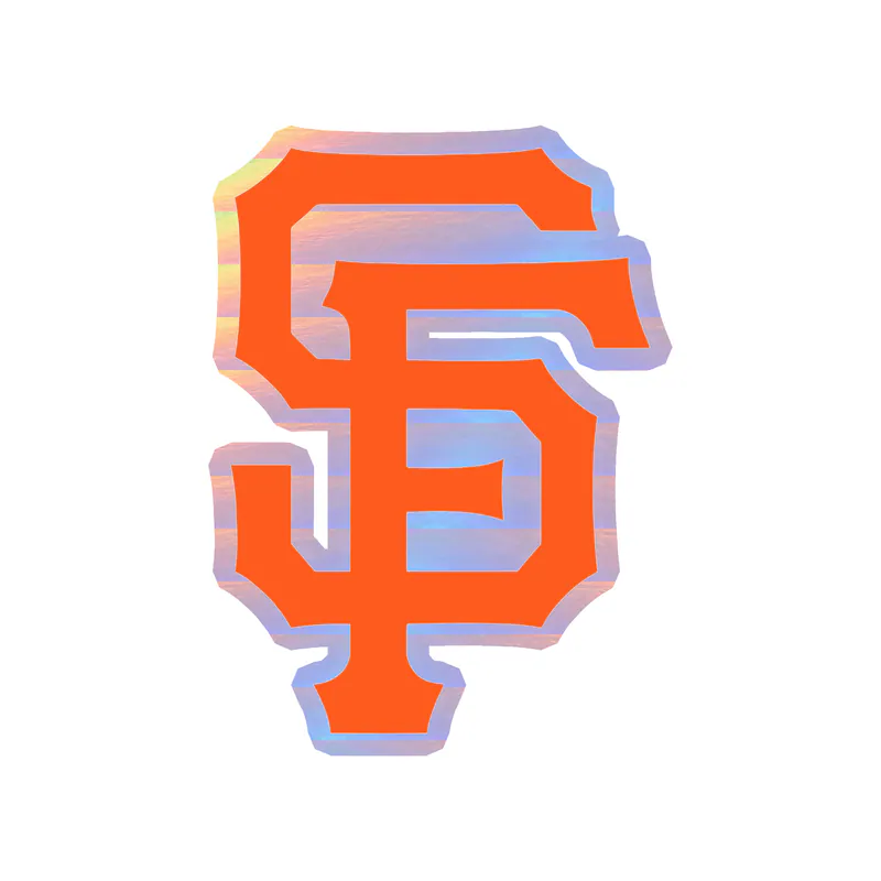 San Francisco Giants - Orange SF - Holographic Vinyl Sticker - Custom Size