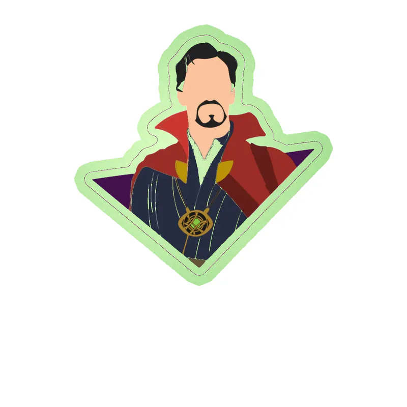 Dr Strange - Glow in the Dark Vinyl Sticker - Custom Size