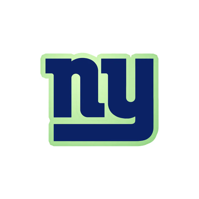 New York Giants - Dark Blue NY - Image 1 - Glow in the Dark Vinyl Sticker - Custom Size