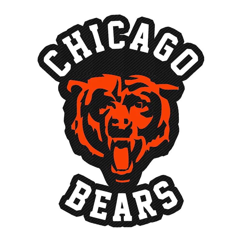 Chicago Bears - Bear Head - Image 5 - Carbon Fiber Vinyl Sticker - Custom Size