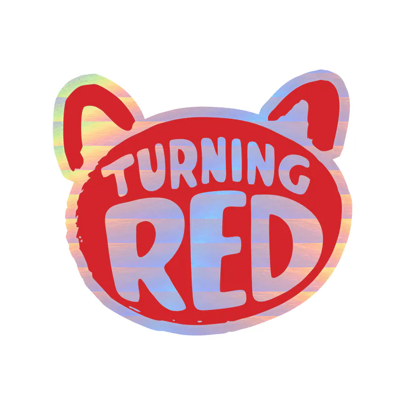Turning Red Holographic Vinyl Decal
