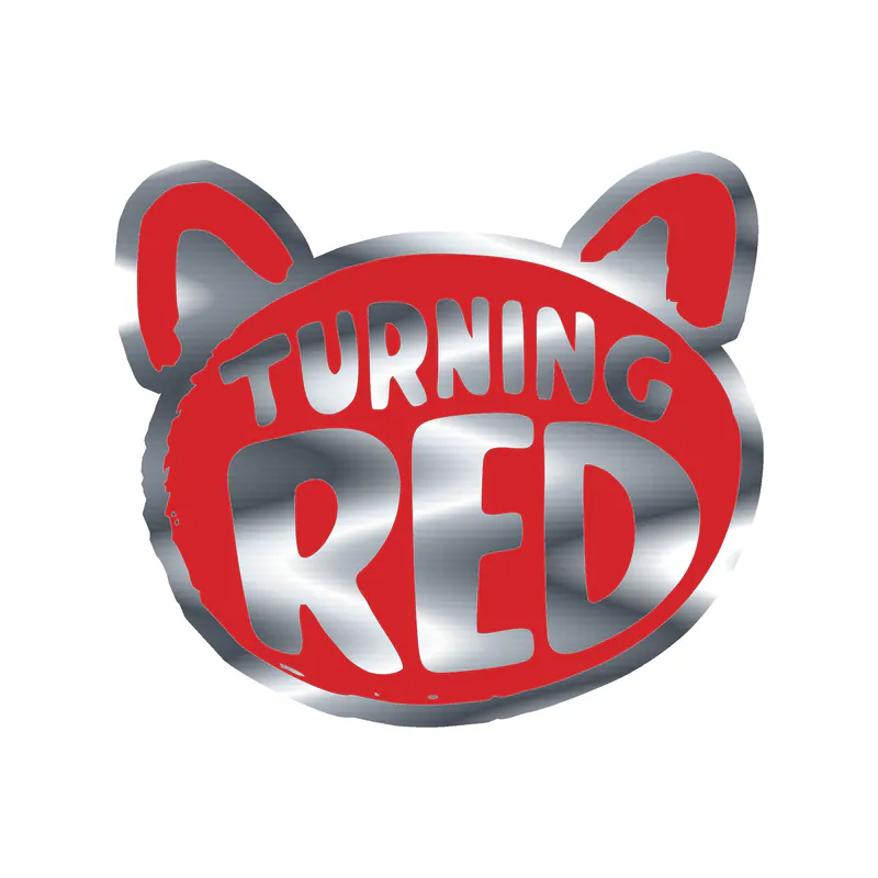 Turning Red Silver Chrome Vinyl Decal