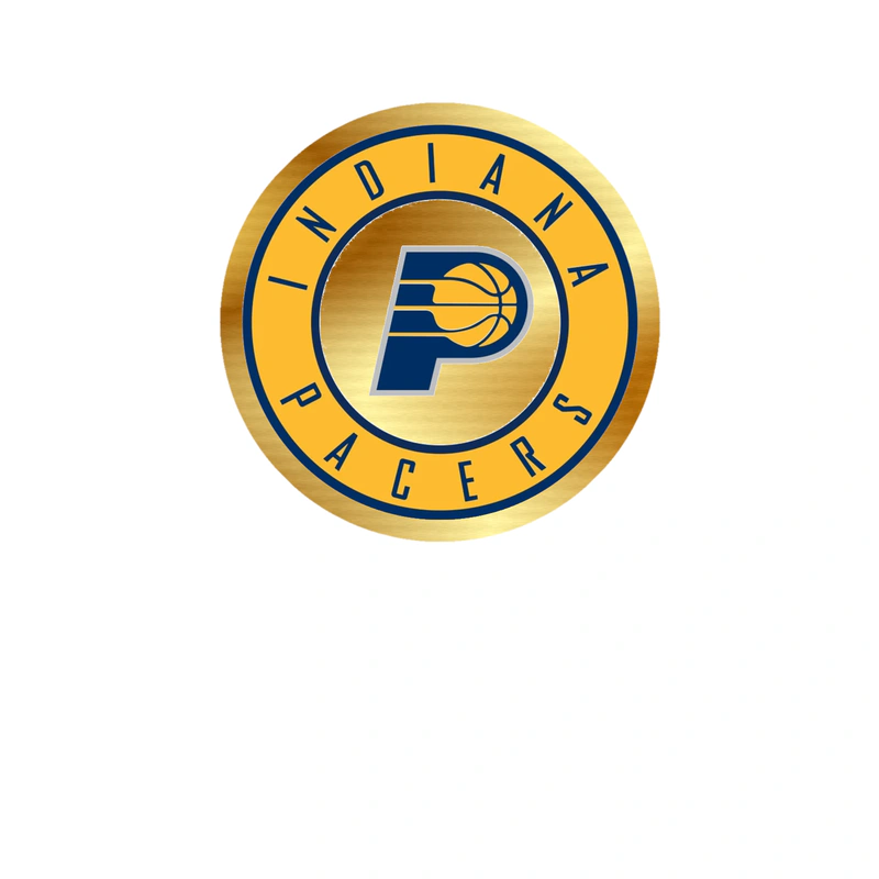 Indiana Pacers - Image 4 - Gold Chrome Vinyl Sticker - Custom Size