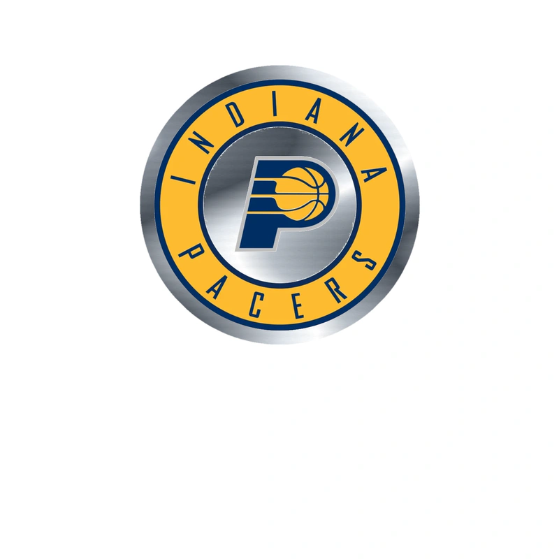 Indiana Pacers - Image 4 - Silver Chrome Vinyl Sticker - Custom Size